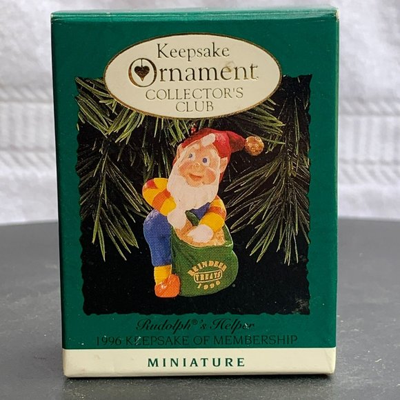 Hallmark Rudolph's Helper, Miniature Keepsake Christmas Ornament From 1996 - Picture 2 of 9